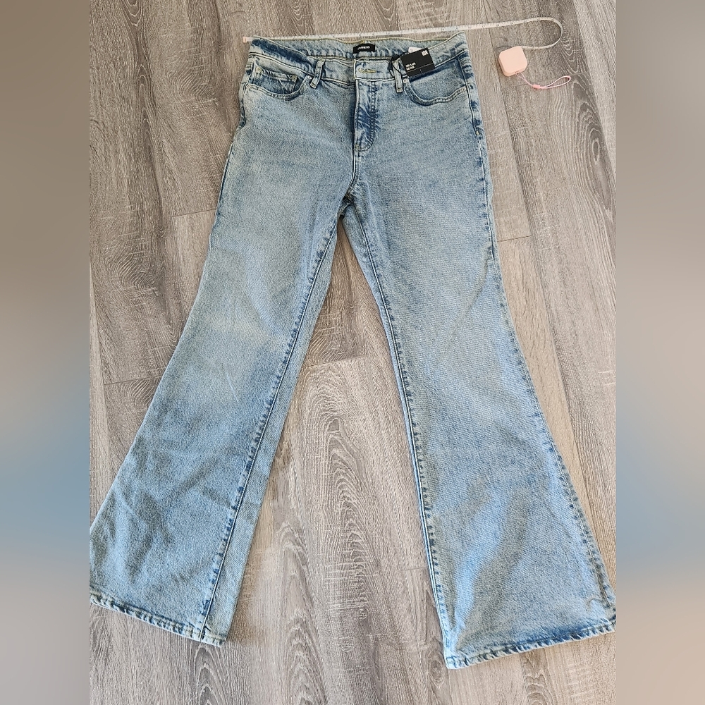 Express Light Blue Flare Jeans